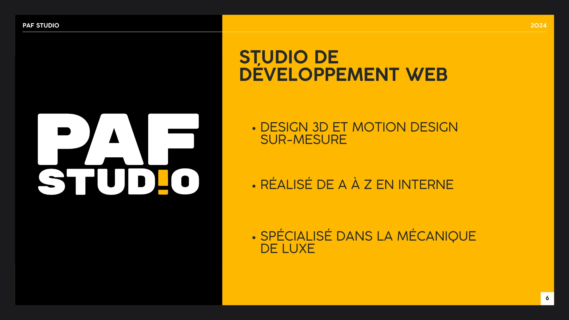 Screenshot du logo de Paf studio