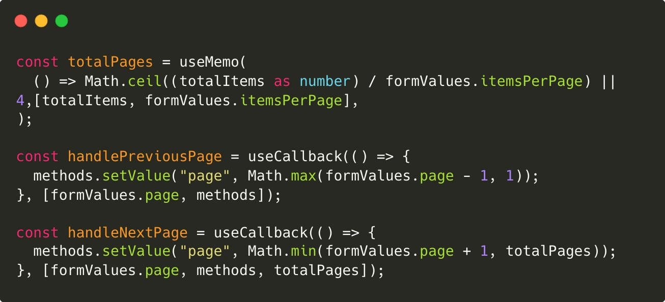 Screenshot de mon code React